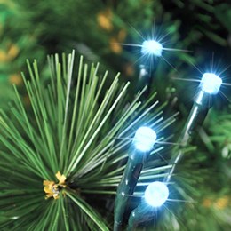 Karácsonyfa fényfüzér 40 db ledégővel kék
